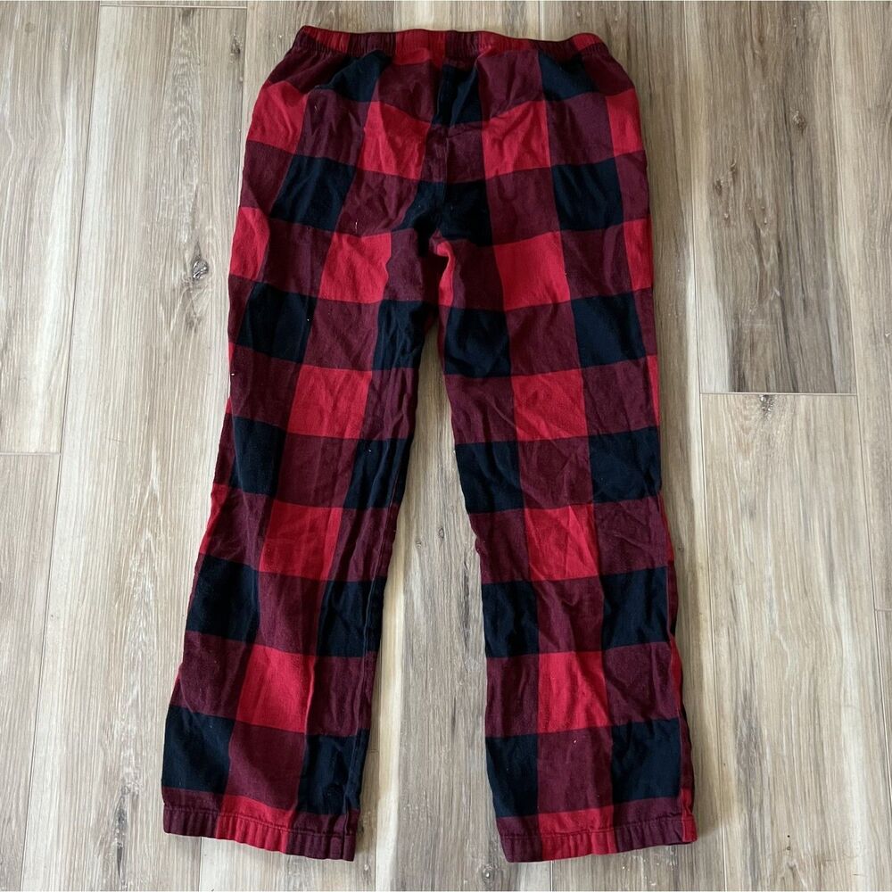 Womens / Teen Red & Black Tartan Plaid Pj Pajamas Bottoms by Old Navy sz Small - Picture 2 of 3